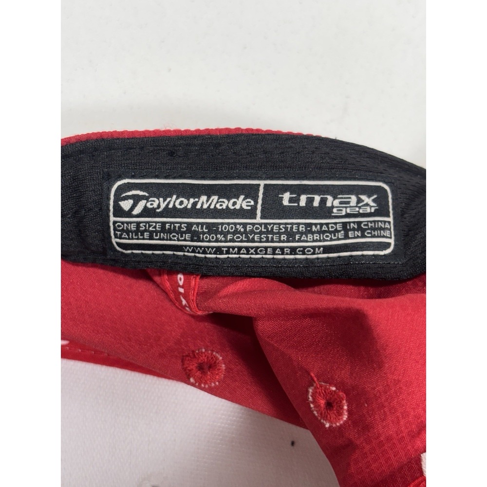 TAYLORMADE R9‎ Penta TP Golf Hat White Red Adjustable Cap Logo Embroidered - Picture 7 of 8